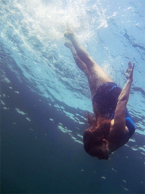 Über Marie Bild von Marieke Kasper beim Tauchen